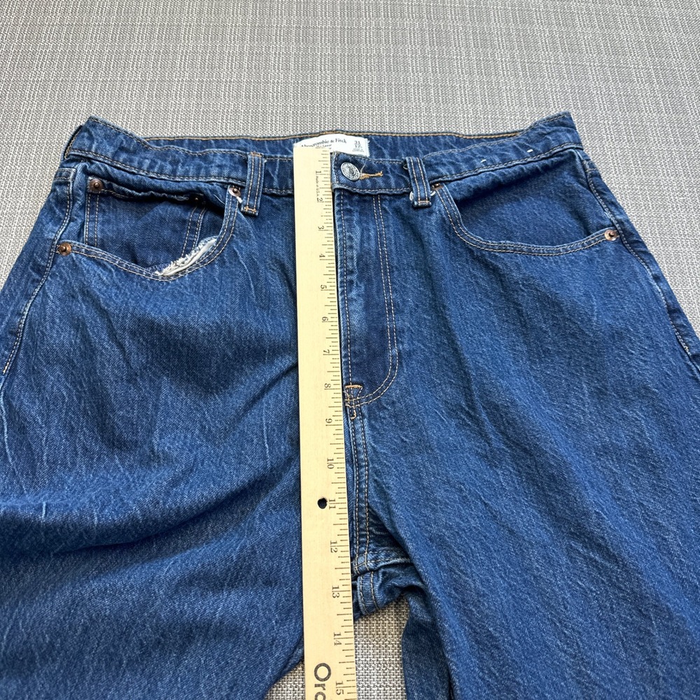 Abercrombie Fitch The Loose High Rise Jeans Womens 31 / 12R Cuffed Wide Leg - Picture 8 of 11